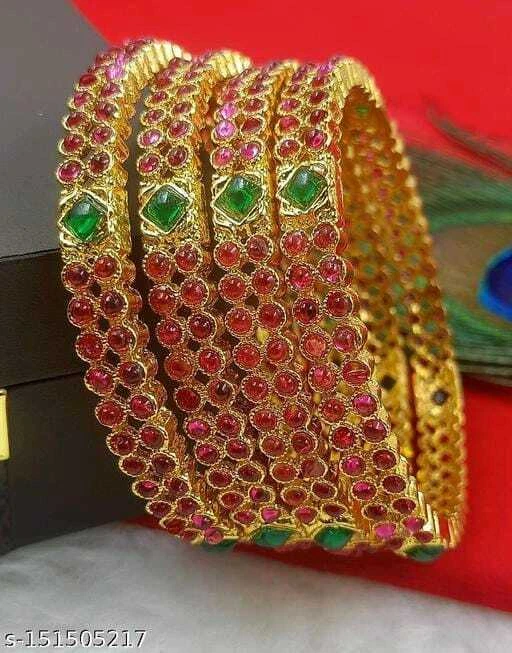 Stone studded bangles deals