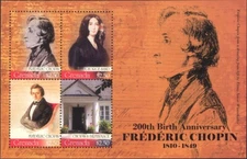 Grenada 2010 Frederic Chopin/Composer/People/Piano/Music/Musician 4v m/s n41510a