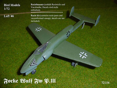 Focke Wulf Fw P. III Jäger    1/72 Bird Models Resinbausatz / resin kit