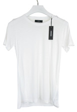 DIESEL T-shirt Women's SMALL White Stretch Short Sleeve Round Neck Logo