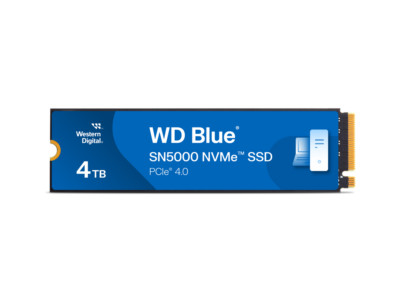 Western Digital 4TB WD Blue SN5000 NVMe SSD, PCIe Gen 4.0, up to 5,500 MB/s Read
