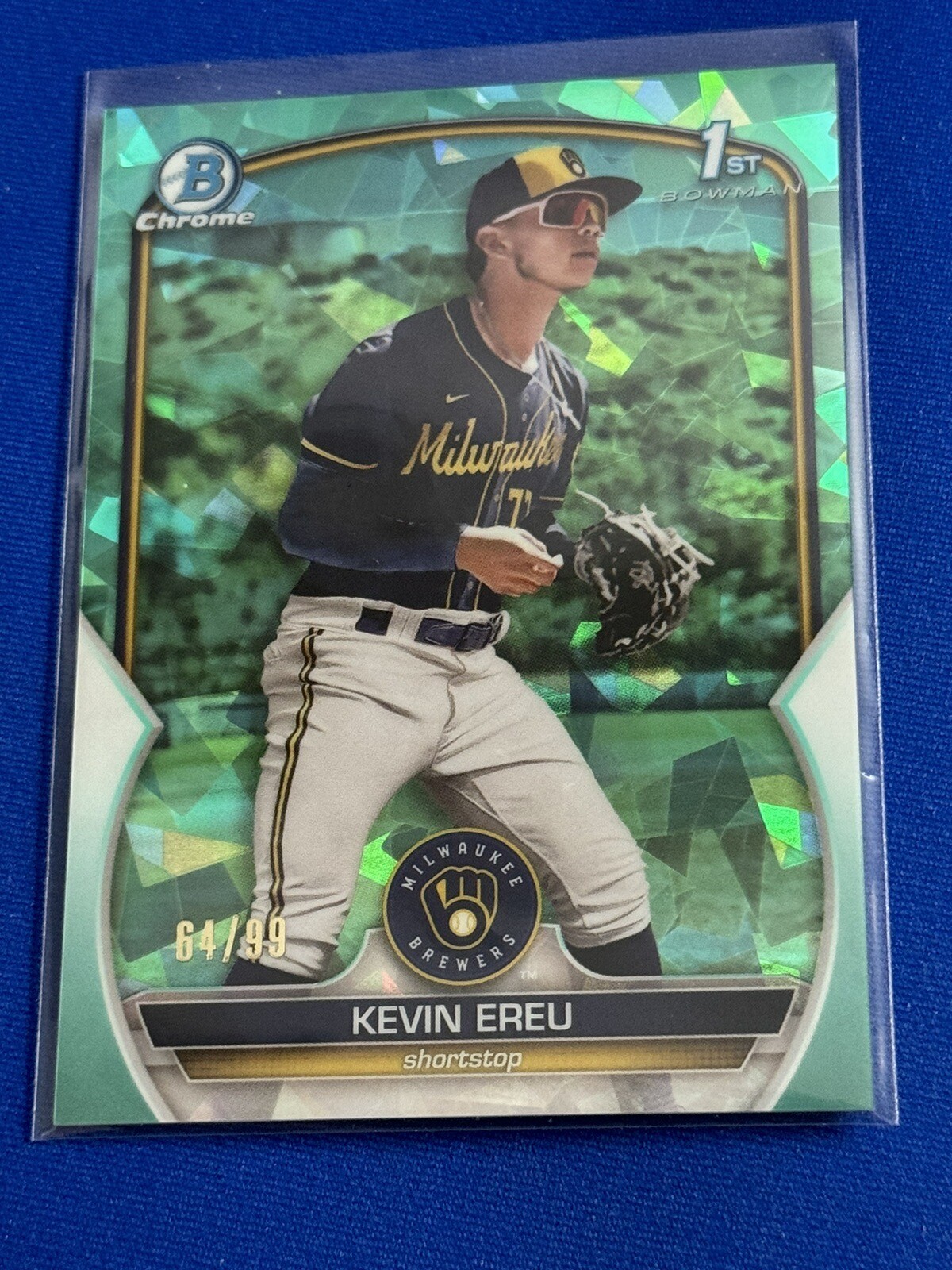 2023 Bowman Chrome Sapphire Edition KEVIN EREU 1st Aqua Sapphire Refractor /99