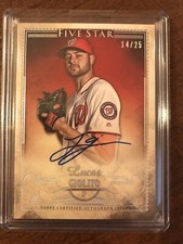 LUCAS GIOLITO 2016 TOPPS FIVE STAR AUTO /25 WHITE SOX NO HITTER ON CARD 14/25