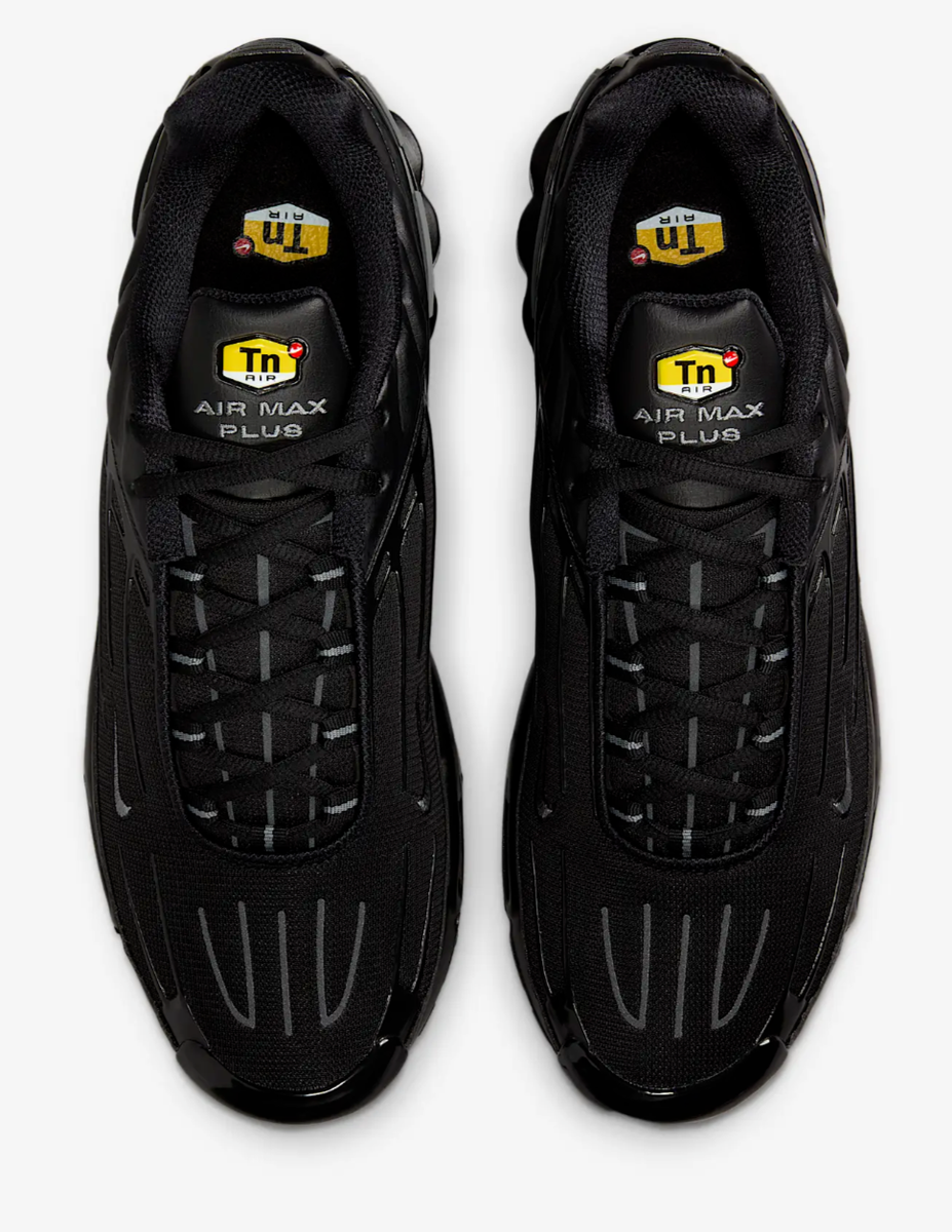 Nike Air Max Plus 3 TN Tuned Shoes Triple Black Mens Limited Sizes