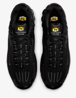Nike Air Max Plus 3 TN Tuned Shoes Triple Black Mens Limited Sizes