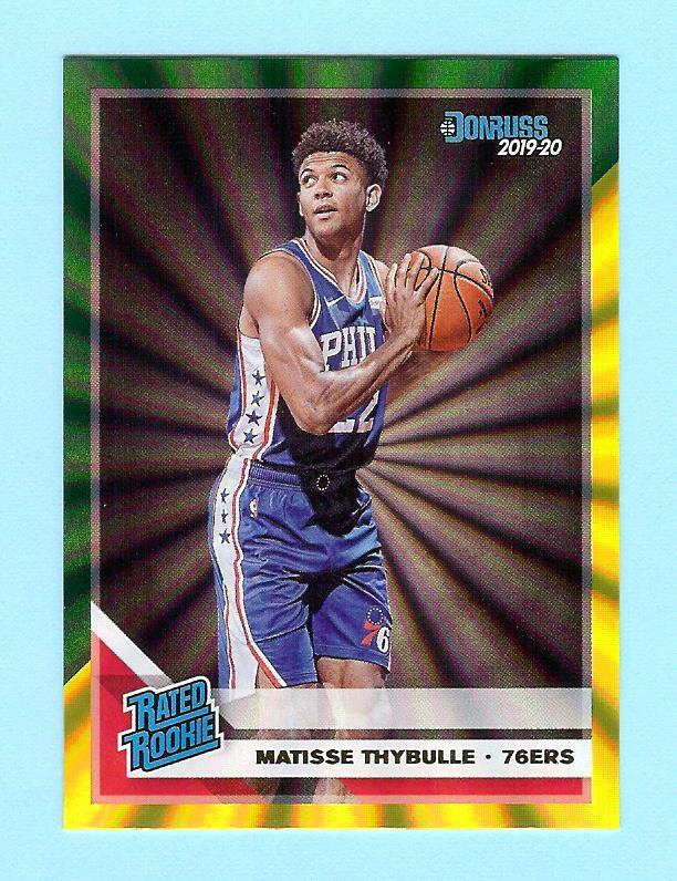 2019-20 PANINI DONRUSS MATISSE THYBULLE YELLOW/GREEN LASER RATED ROOKIE - 76ERS