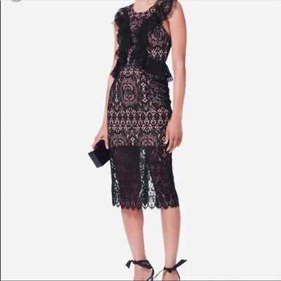 lace up open back dress N A1374 main image 1