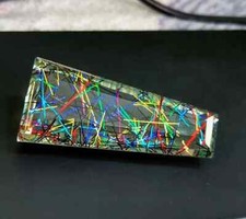 Size 124-126 Ct Natural Rutilated Quartz Fancy Cut EGL Certified Loose Gemstone