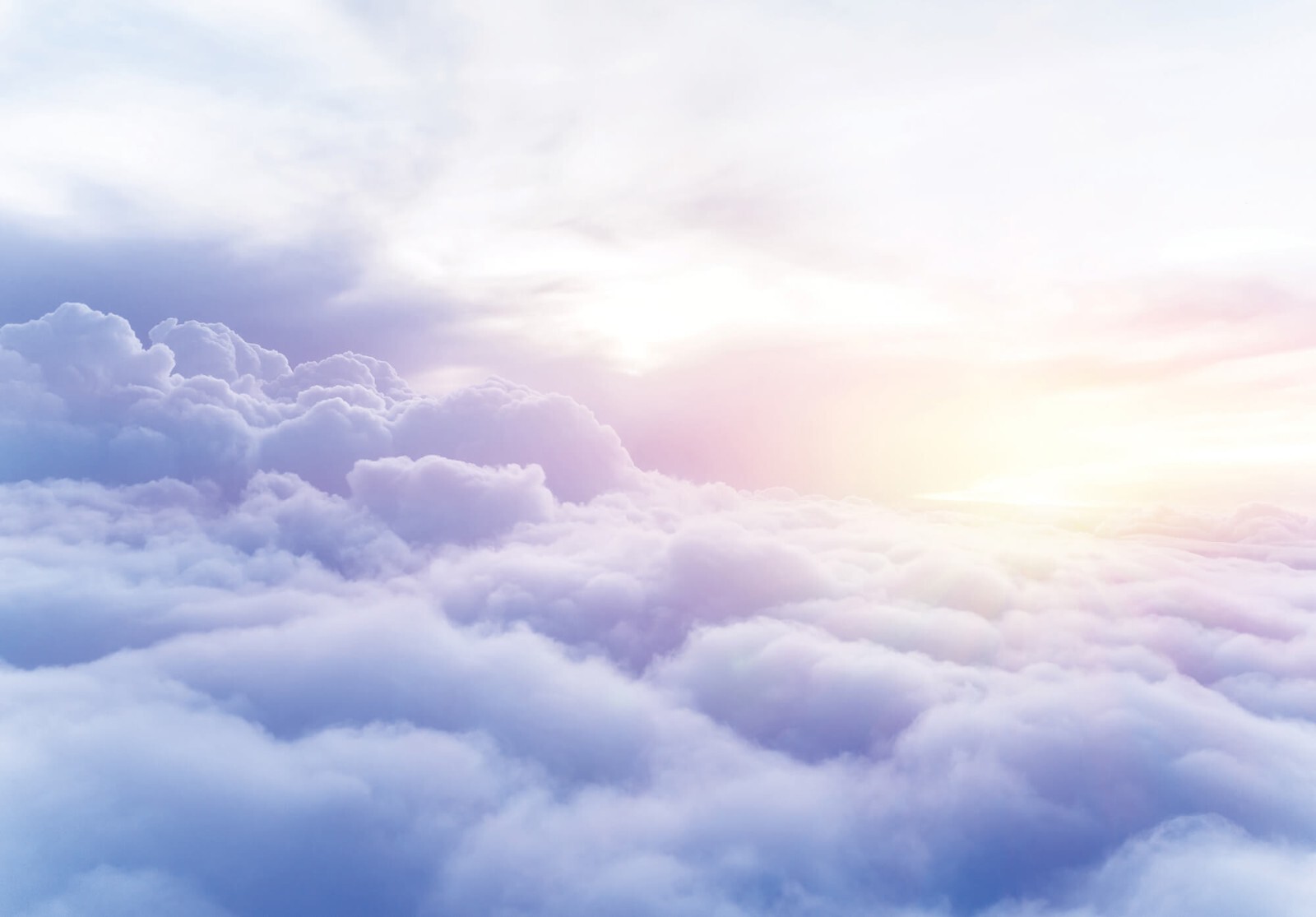 Clouds blue decor Wallpaper Wall Mural with adhesive 144x100inch sunrise sky