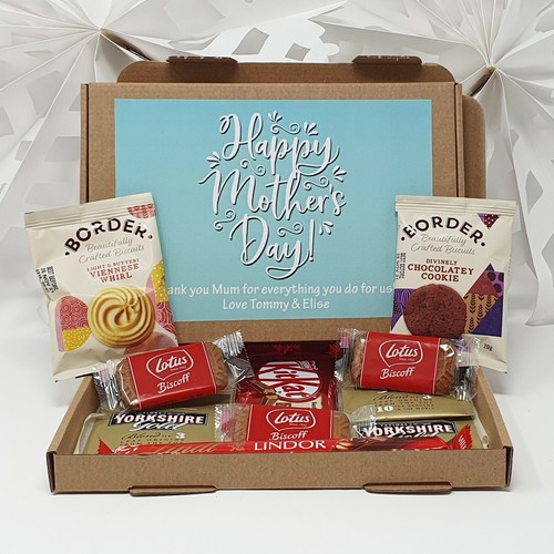 Caja de regalo personalizada para el Día de la Madre cesta galletas abrazo en caja té dulce - Imagen 9 de 19