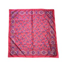 Vintage Sarah Coventry Red Paisley Pattern Scarf