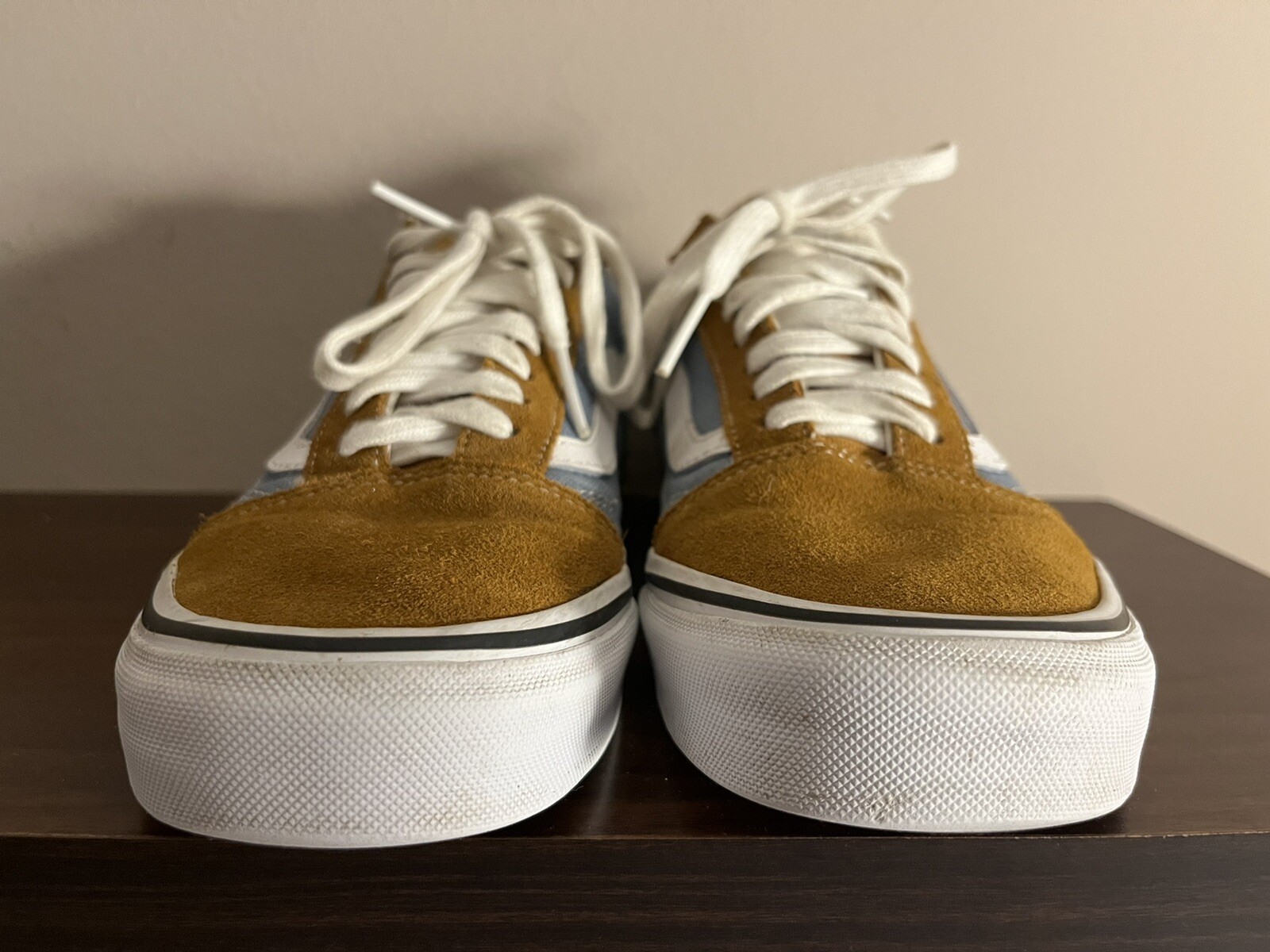 Sneaker pony Vans Oldol Skooliche classi grigi don 9 5o u 8lu marrone