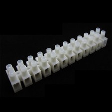 5 White Screw Through Terminal Block 12 Position 13.5mm Pitch 12-10AWG 600V 50A