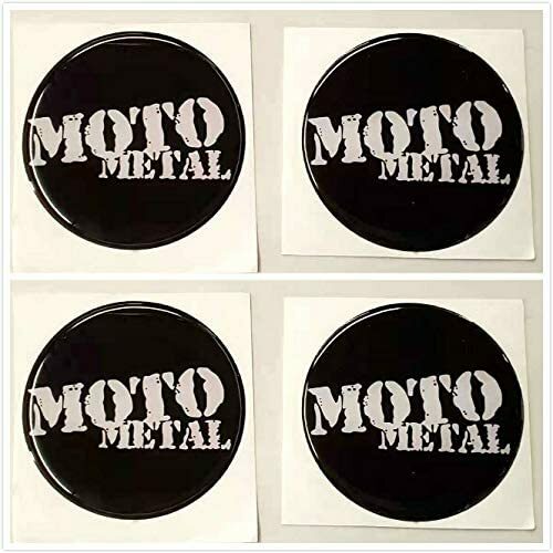 4x Moto Metal EMBLEM LOGO WHEEL RIM HUB CENTER CAP STICKERS 2.36'' - Bild 1 von 1