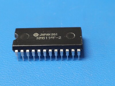 (1 PC) HM6116P-2 HIT Standard SRAM, 2KX8, 120ns, CMOS, PDIP24