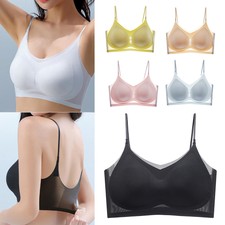 Ultra Thin Breathable Ice Silk Bra for Women's Seamless and Beautiful Back Bra