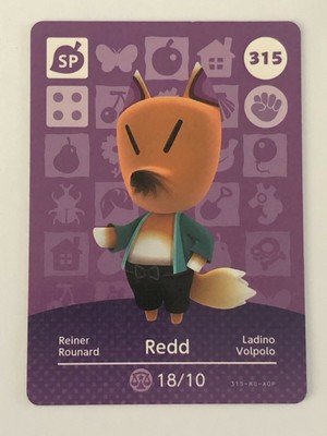 Redd - Cartão Amiibo Série 4 Animal Crossing da Nintendo Animal