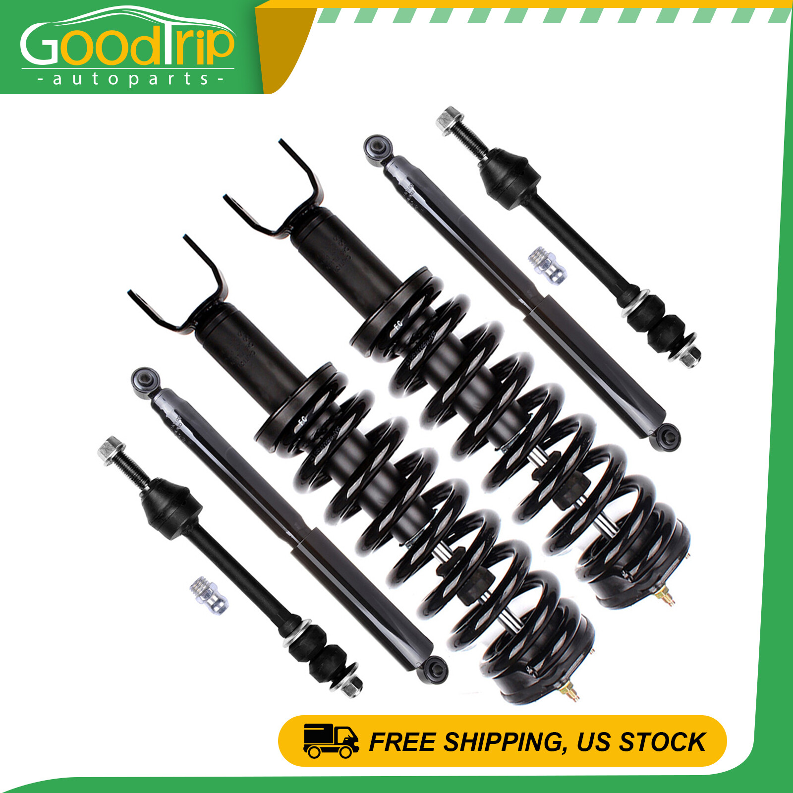 Fits 2006-2008 Dodge Ram 1500 Rear Shocks Absorbers w/ Sway Bars Front Struts