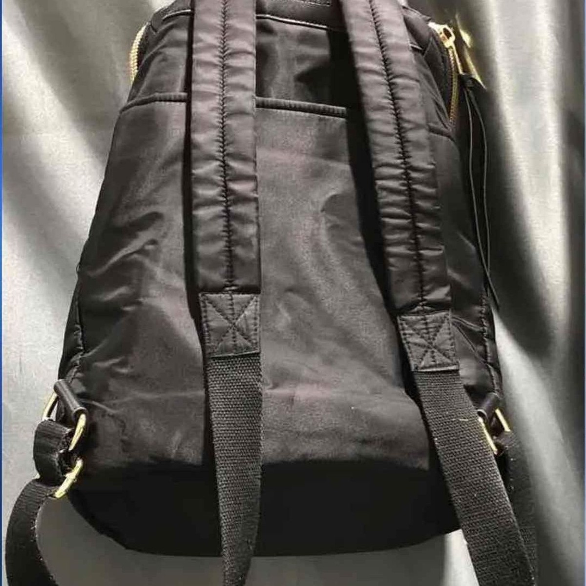 Aimee Kestenberg Black Nylon Backpack with Gold Hardware Aimee Kestenberg Designer Black Backpack Shoulder Bag With  main image 3
