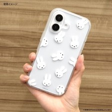 Gourmandies Miffy IIIIfit Clear iPhone16 Case Face Pattern MF-538A