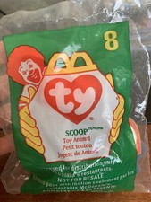 Ty McDonalds Tennie Beanie Baby Scoop Happy meal Toy- Tush Tag 1993, Bag 1998