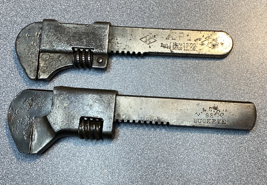 Antique Adjustable Bicycle Wrenches 1902 A 1 And 1898 L S Co