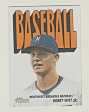 2021 Topps Heritage Minors 1972 PACK COVER CARD BOBBY WITT JR RC Rookie Royals