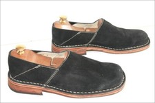 KENZO Mocassins Velours Noir Doublés Cuir Pieds Larges T 8 UK / 42 FR TBE