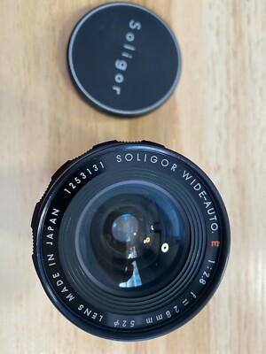 Soligor Wide-Auto MC 28mm f/2.8 lens with zip case