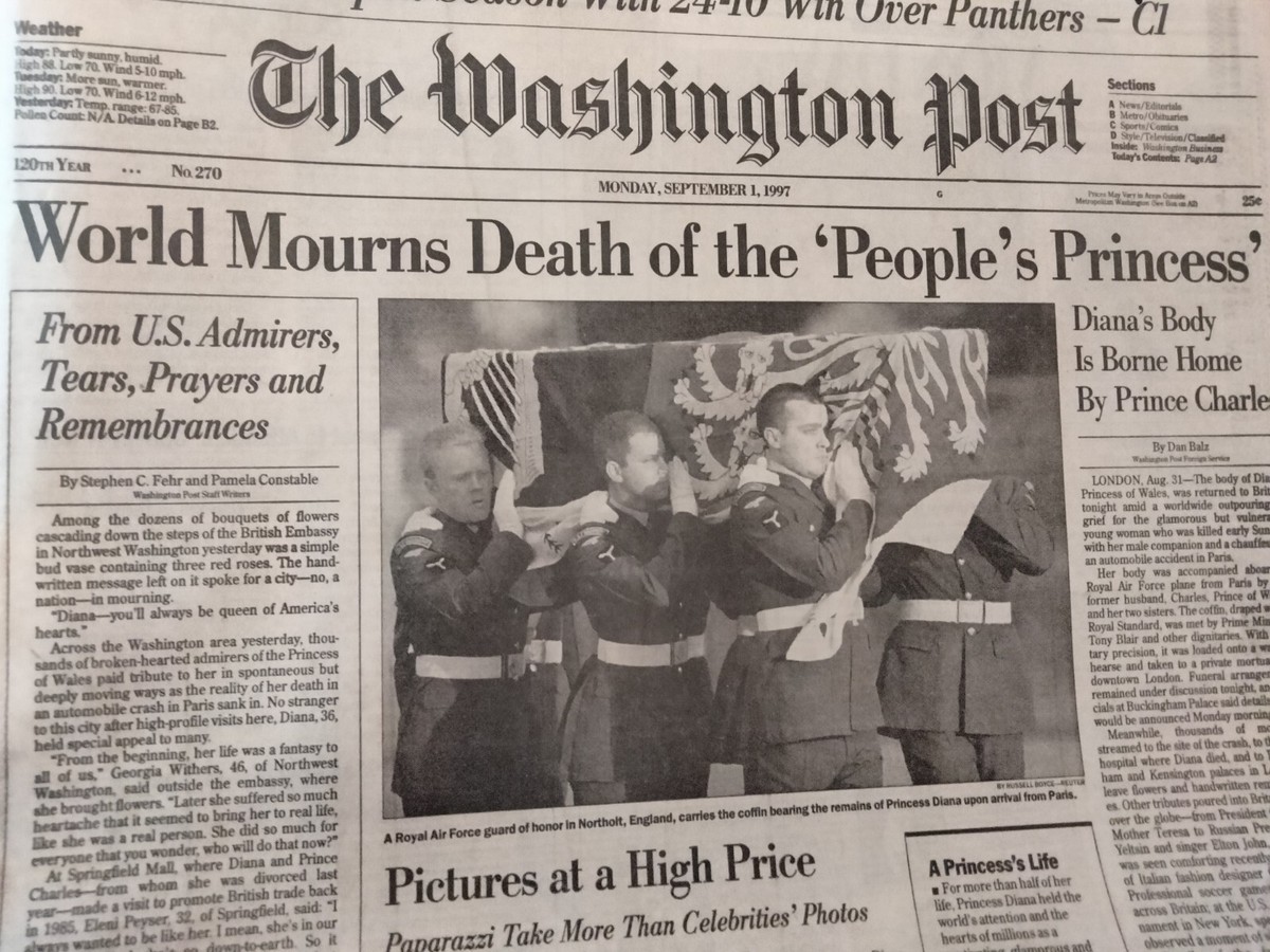 Newspapers-WORLD MOURNS DEATH OF THE PEOPLES PRINCESS