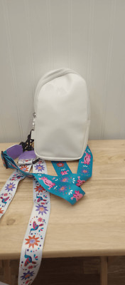 Own your magic, white mini backpack crossbody, convertible bag