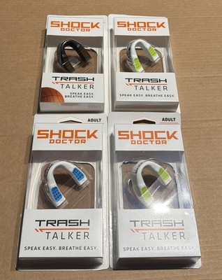 Shock Doctor Mouthguard Trash Talker, ADULT -Slim Fit- Lot Of 4 Different Styles