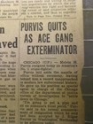JULY 12, 1935 NEWSPAPER PAGE #2301- MELVIN PURVIS QUITS AS ACE GANG EXTERMINATOR — photo 1