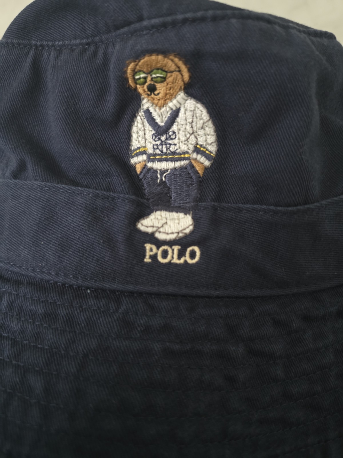 Polo Ralph Lauren Navy Blue Bear Bucket Hat Size L Large One Size NEW RRP £109 image 2