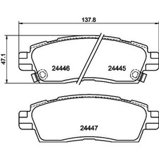 Hella Bremsbeläge hinten für Chevrolet Trailblazer Isuzu Ascender Saab 9-7x