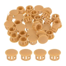 64Pcs 13mm Orange Nylon Plastic Round Locking Hole Plugs Insert End Caps