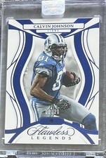 2025 Panini Flawless Calvin Johnson Sapphire Gem #/20. Color Match! Sealed.