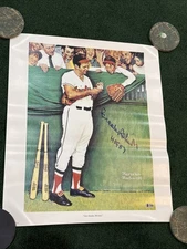 RARE Brooks Robinson HOF 83 AUTO'D Norman Rockwell Poster, Baltimore Orioles!!