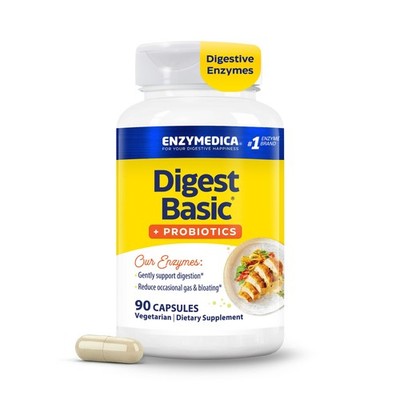 Digest Basic + Probiotics - Digestive Enzyme Supplement for Women & Men, Enzy...