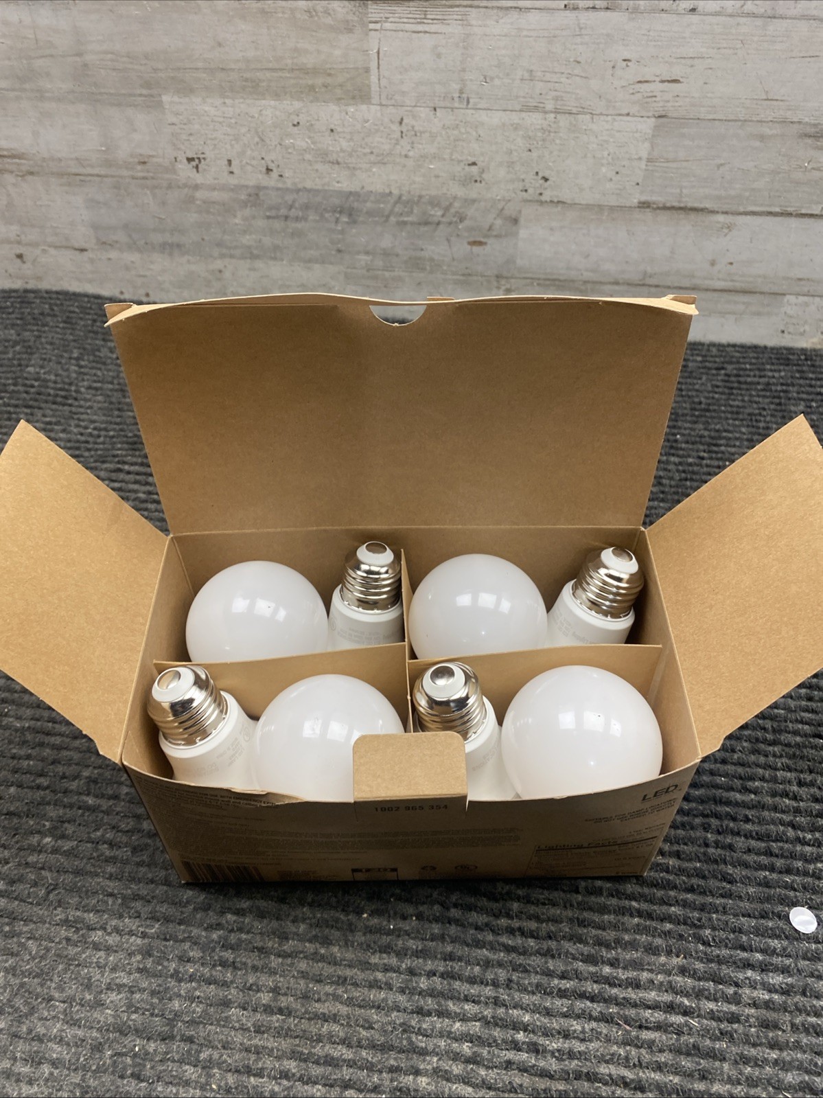 8pk Ecosmart 60W LED Light Bulb A19 Non Dimmable Soft White Long Life Bulk Pack