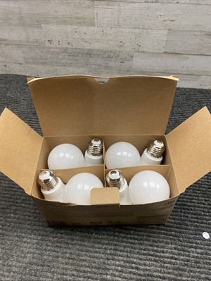 8pk Ecosmart 60W LED Light Bulb A19 Non Dimmable Soft White Long Life Bulk Pack