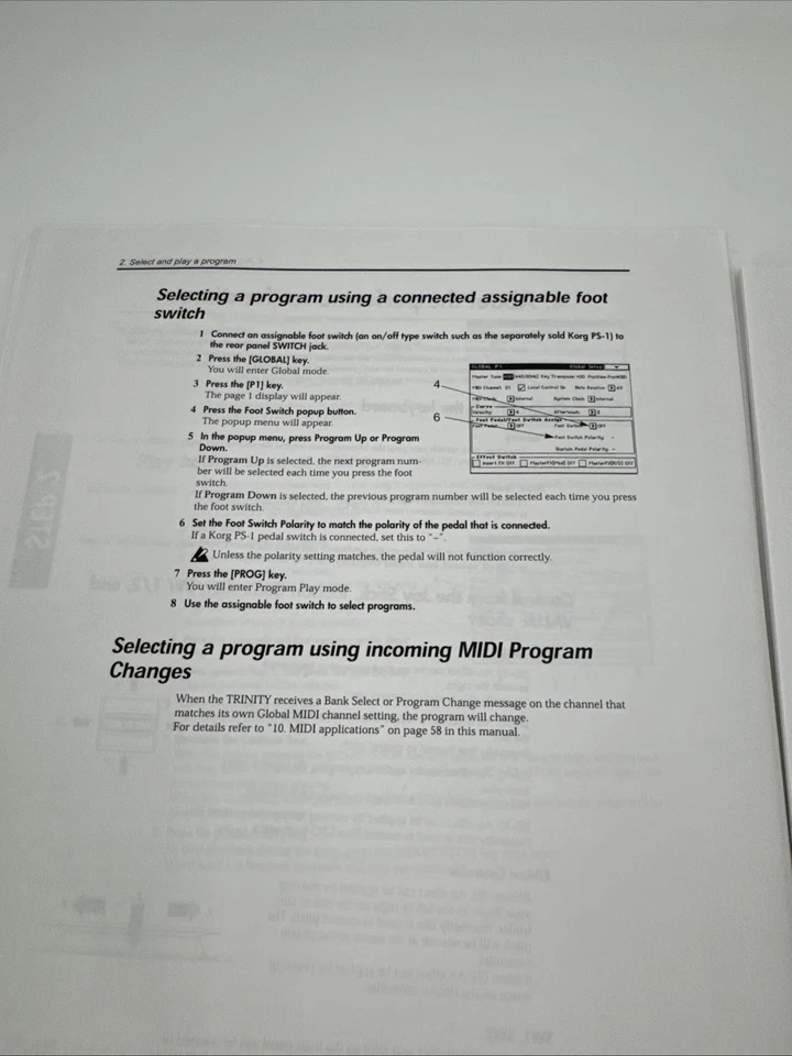KORG Trinity / plus Trinity pro proX Workstation Original Basic Guide Manual # 1 - Image 4 of 4
