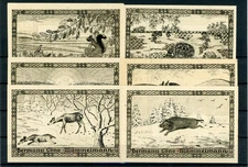 Shirtingen 6 notes emergency money with Drfa. Red KN ...........................2/29912