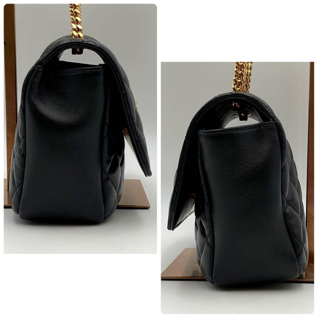 Versace Chain Shoulder Bag Black Leather Medusa Logo Unused Luxury thumbnail 3