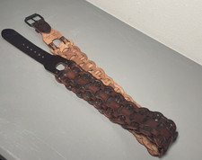 Woven Women's Wide Fashion Leather Belt 2XL