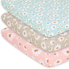 3-Pack Fitted Playard Sheets - Soft  Breathable Baby Girl Mini Crib Sheets, ...