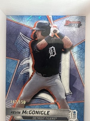 2025 Bowman's Best Kevin McGonigle Top Prospects Blue X-Fractor #/150 Tigers