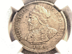 1904 PANAMA 🇵🇦 SILVER 25C NGC CERTIFIED