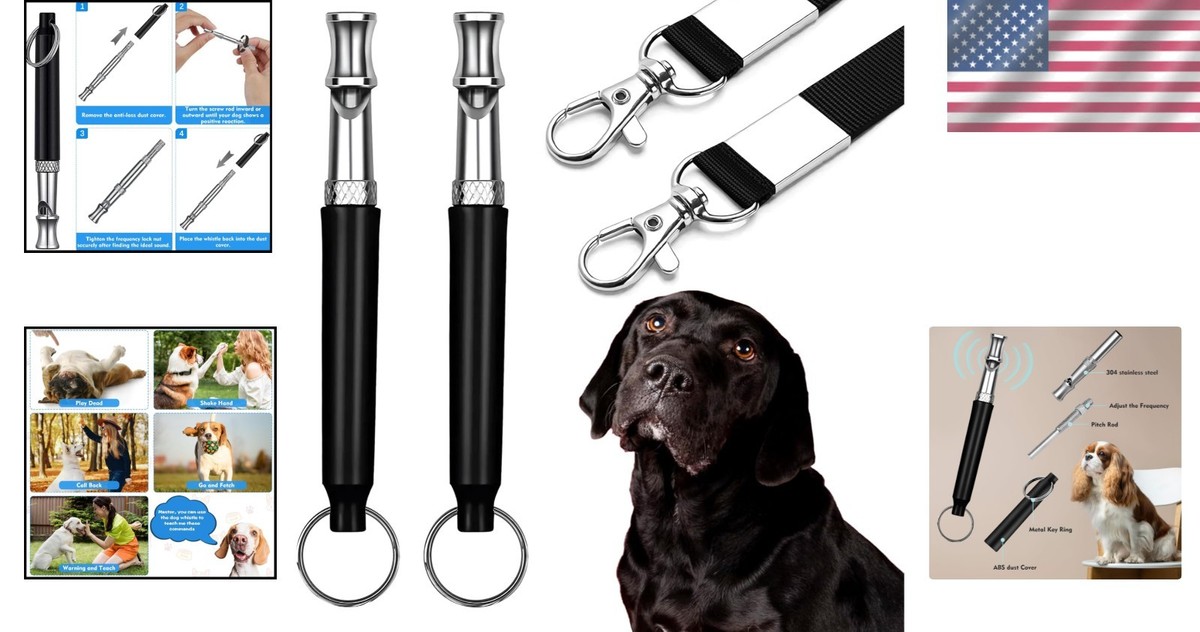 Long-Range Dog Whistle - 1000ft Ultra-Quiet Training Solution for