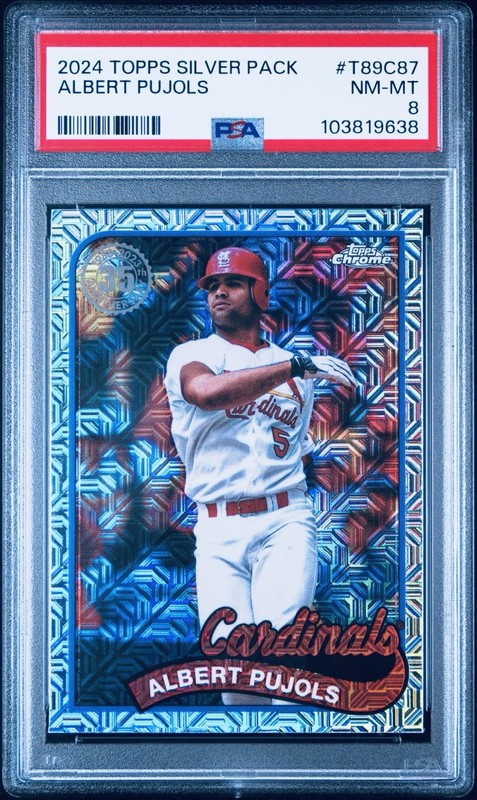 2024 Topps Silver Pack Albert Pujols Chrome Mojo #T89C-87 PSA 8 NM-MT Cardinals